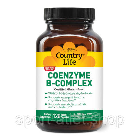 Вітаміни та мінерали Country Life Coenzyme B-Complex, 120 вегакапсул