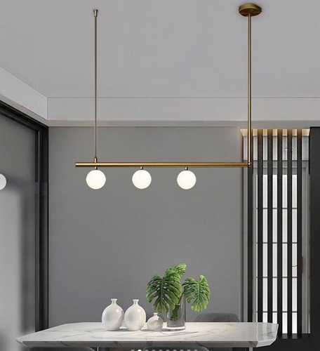 Серія світильників у корпусі метал кольору латунь  на 1, 2 або 3 плафони, фото 1