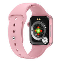 Розумний годинник Smart Watch M16 Mini Крокомір Пульсометр Тонометр Смарт годинник з мікрофоном 38mm Рожевий, фото 6