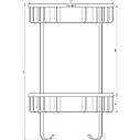 Поличка в душову SS8488-кутова Подвійна НЕРЖ-SUS304-(200*200*425мм)-(Globus Lux), фото 2