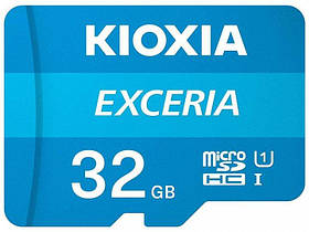 Карта пам'яті MicroSDHC 32GB UHS-I Class 10 Kioxia Exceria R100MB/s (LMEX1L032GG2) + SD-адаптер