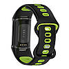 Силіконовий ремінець Primolux Sport для фітнес браслета Fitbit Charge 5 / Charge 6 - Black&Lime / розмір М, фото 4