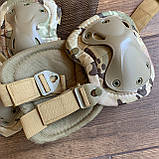 Наколінники і налокітники тактичні мультикам військові, фото 7