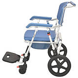 Коляска для інвалідів з туалетом MIRID KDB-699B. Багатофункціональний інвалідне крісло для душу і туалету., фото 4