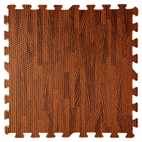 Декоративное модульное покрытие на пол (Пол пазл мягкий) 600x600x10мм дерево темное (МР10)