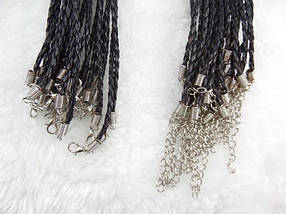 Шкіряні шнурки, плетені, фото 4