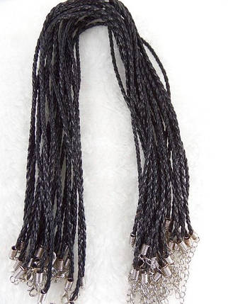 Шкіряні шнурки, плетені, фото 2