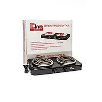 Двоконфорна електроплита ЕЛНА широкий ТЕН