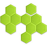 Декоративний самоклеючий шестикутник під шкіру зелений 200x230мм (1102), фото 4
