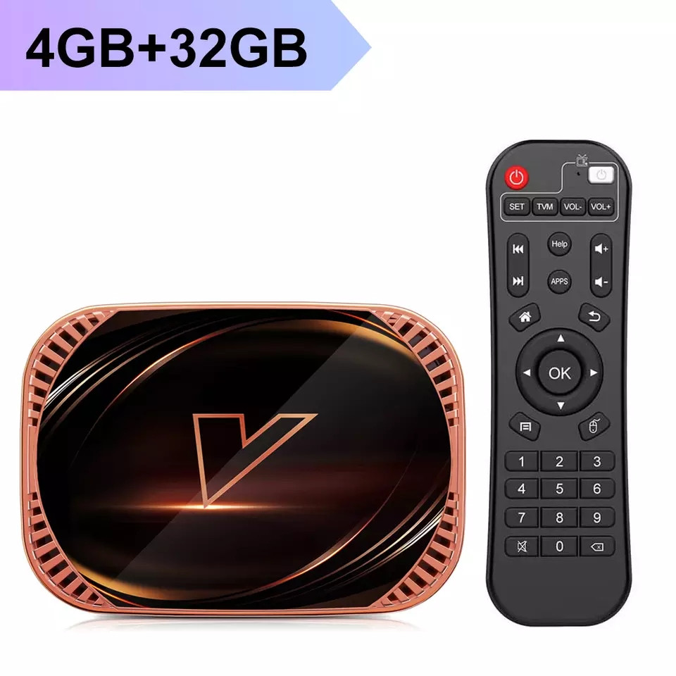 Смарт ТБ бокс Vontar X4 4/32Гб 8K Android 11 Amlogic S905x4 AV1 1Гбіт LAN Wi-Fi USB 3.0