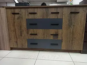 Комод Лотос дуб фрегат/антрацит Світ Меблів, фото 3