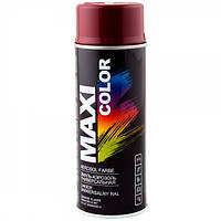 Краска-эмаль бордовая 400мл универсальная декоративная MAXI COLOR ( ) MX3005-MAXI COLOR
