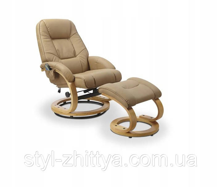 Відпочинкове крісло з масажем та підігрівом + підніжка - фото 4 - id-p1660184001