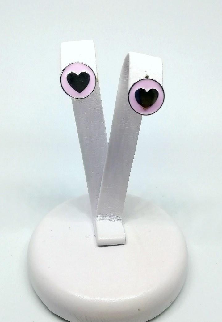 Дитячі срібні сережки Рожеві, фото 1