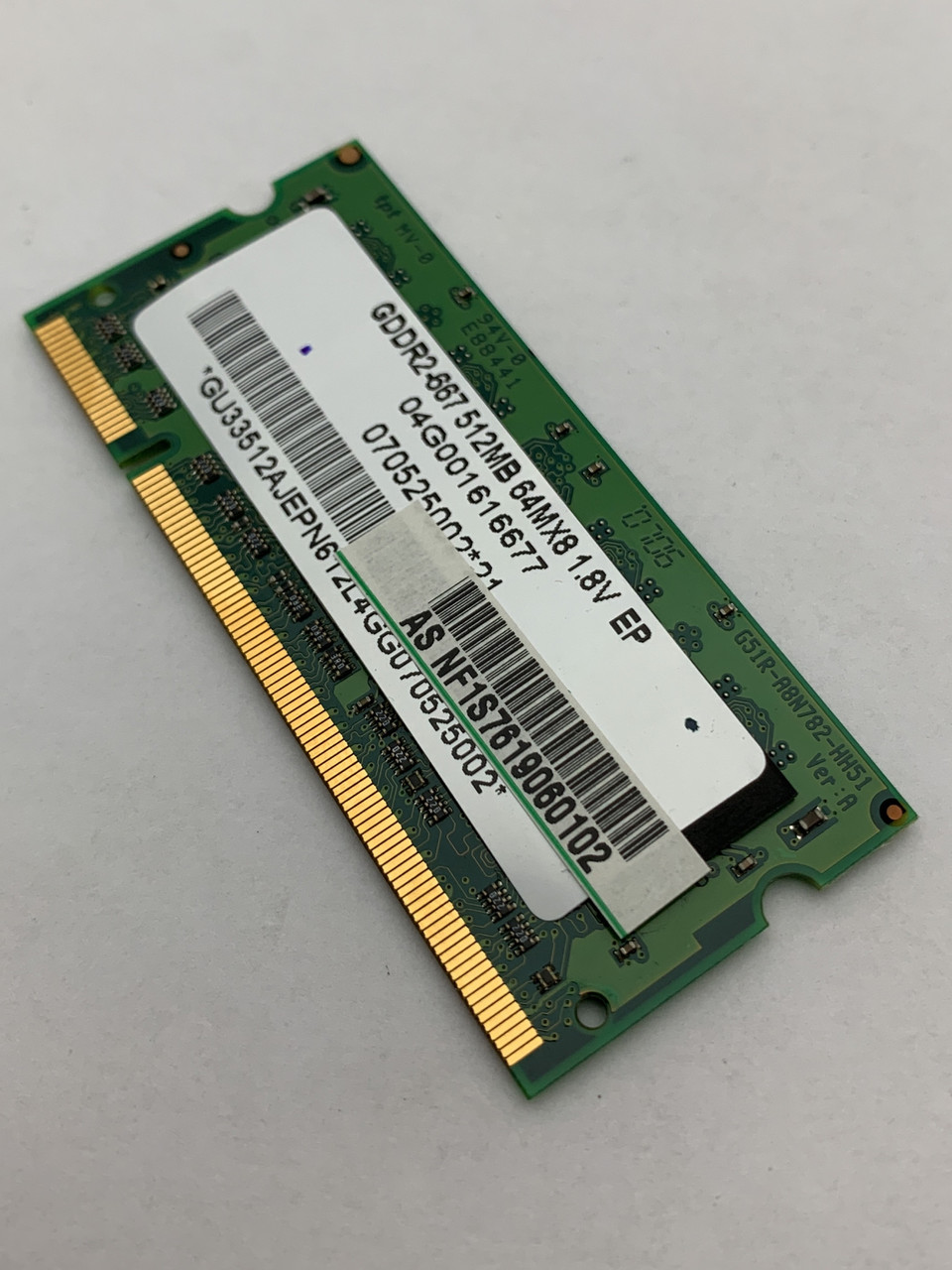 Модуль пам'яті ddr2 667 512mb 200p 04g001616677 з розборки, фото 1