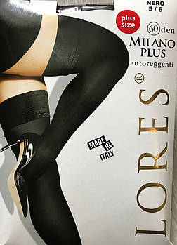 Панчохи 60 Ден матові великих розмірів Lores Milano Plus 60  чорного кольору 5/6 7/8