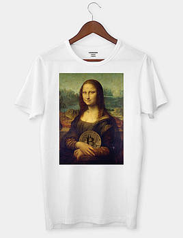 Футболка для трейдера "Mona Lisa & Bitcoin"