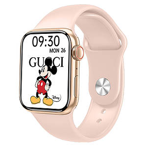 Розумний годинник Smart Watch M16 Mini Крокомір Пульсометр Тонометр Смарт годинник з мікрофоном 38mm Золотий