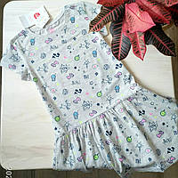Летнее лёгкое хлопковое платье сарафан для девочки на девочку р.134