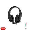 Ігрові навушники з мікрофоном для комп'ютера гарнітура повнорозмірні PC XO-GE-01 Чорні, фото 6