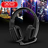 Ігрові навушники з мікрофоном для комп'ютера гарнітура повнорозмірні PC XO-GE-01 Чорні, фото 10