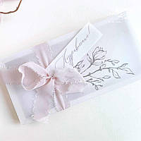 Gift box Tender дымчасто-розовый Конверт ручной работы на свадьбу, день рожденя, юбилей