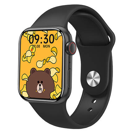 Розумний годинник Smart Watch M16 Mini Крокомір Пульсометр Тонометр Смарт годинник із мікрофоном 38mm Чорний, фото 1