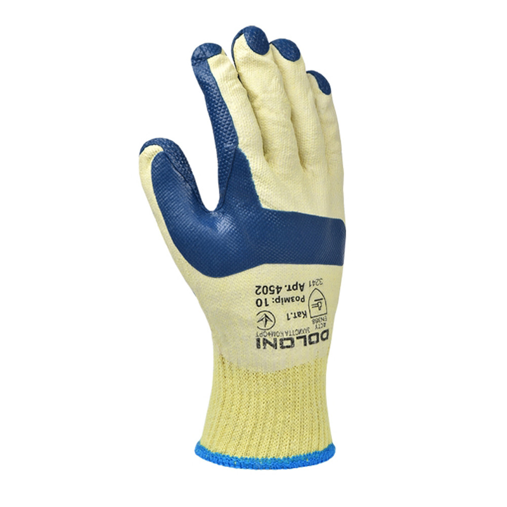 Перчатки Doloni трикотажні з латексним покриттям, синій, розмір 10 арт. 4502, фото 1