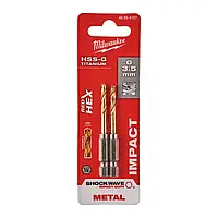 Сверло по металлу Milwaukee RedHEX HSS-G TiN, Ø3,5 мм, 2 шт (48894707)