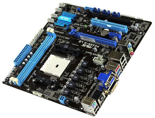 Материнська плата Asus F2A85-M LE (FM2, A85, PCI-Ex16) VGA/ DVI / HDMI / USB 3.0/ SATA 3.0, фото 1