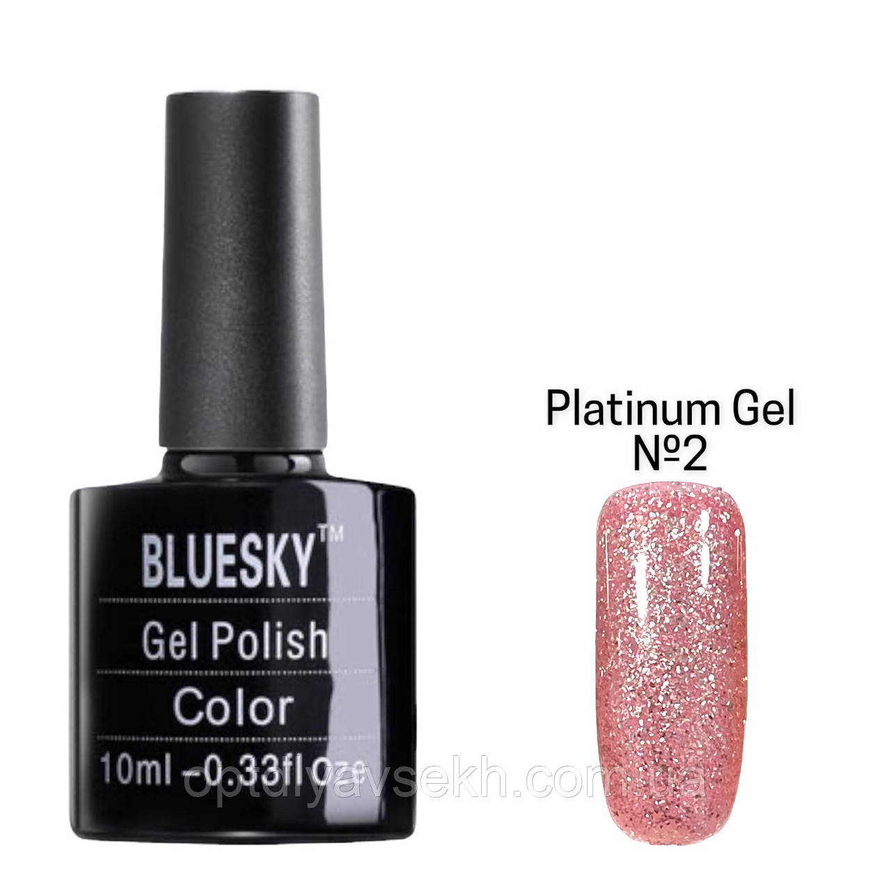 Кольоровий гель - лак Bluesky для манікюра і педикюра, 10 мл. Platinum Gel No2