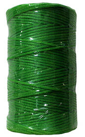 Нитка універсальна плоска вощена для ручного шиття підошви, взуття, шкіри Coats 1,0мм 100м. Зелений 18