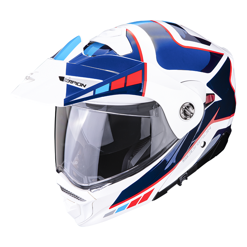 Мотошлем Scorpion ADX-2 Camino White/Blue/Red, фото 1