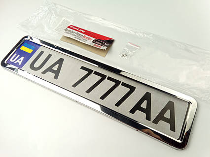 Рамка номерного знака (1 шт.) Carlife (NH400) неіржавка сталь