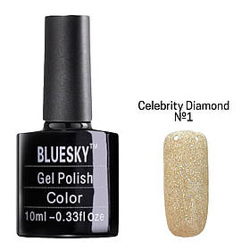 Гель-лак кольоровий BLUESKY gel polish для дизайну нігтів 10 ml. Celebrity Diamond №1