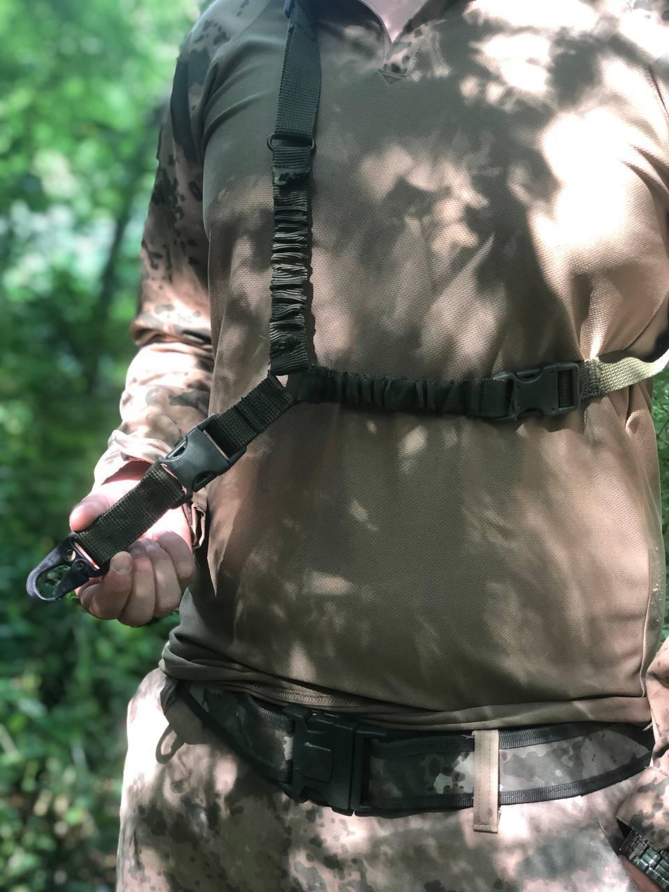 Ремінь збройовий для АК одноточковий олива для військових ЗСУ, фото 1