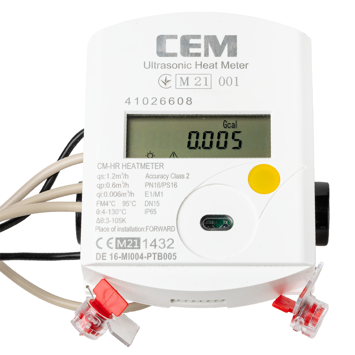 Лічильник тепла ультразвуковий CEM CM-HR Ду 15 0,6 м3/год