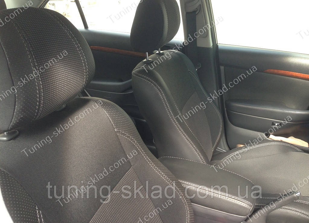 Чохли на сидіння Тойота Авенсіс 2 (чохли з екошкіри Toyota Avensis 2 стиль Premium), фото 1