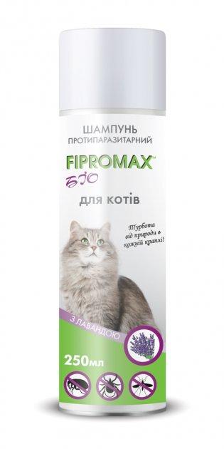 Фото - Косметика для собаки Шампунь FIPROMAX БиО противопаразитарный для котов с лавандой, 250 мл