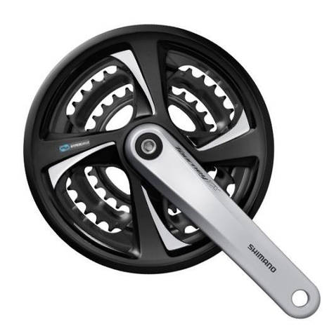 Шатуни FC-TX801 Shimano 175мм 48X38X28 сріблястий, захист, фото 1