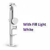 Селфі палиця/трипод/штатив з підсвіткою і пультом 360° вертикальна/горизонтальна записка для Android/iOS Q02s, фото 8