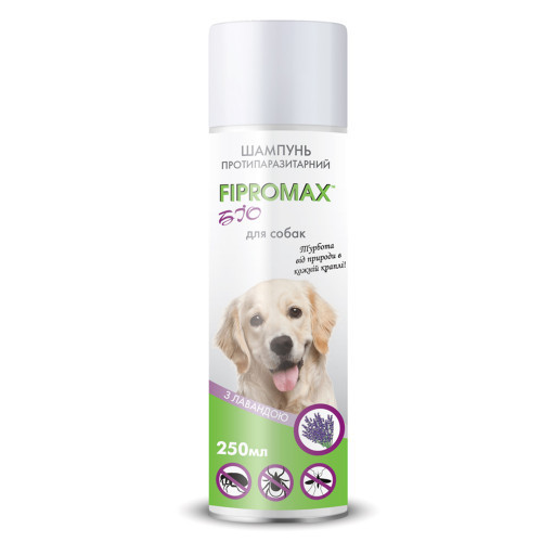 Шампунь FIPROMAX БіО протипаразитарний для собак з лавандою, 250 мл