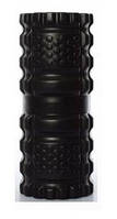Массажный ролик (роллер, валик) для йоги MS 2465, 32.5*14см, с выемкой для позвоночника, разн. цвета чёрный