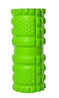 Массажный ролик (роллер, валик) для йоги MS 2465, 32.5*14см, с выемкой для позвоночника, разн. цвета Зелёный