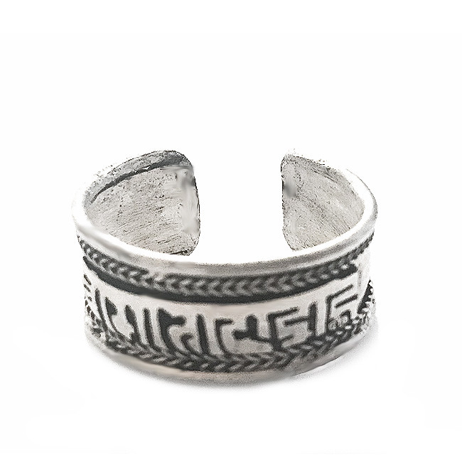 Буддійське кільце з мантрою 16-20 розмір, фото 1