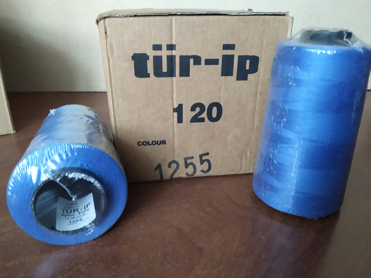 Нитки армированные TUR-IP №120 5000м coi1 1255 голубой - фото 2 - id-p1660292098