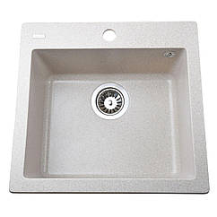 Гранітна мийка Globus Lux AOSTA піщаний 490x455мм-А0004