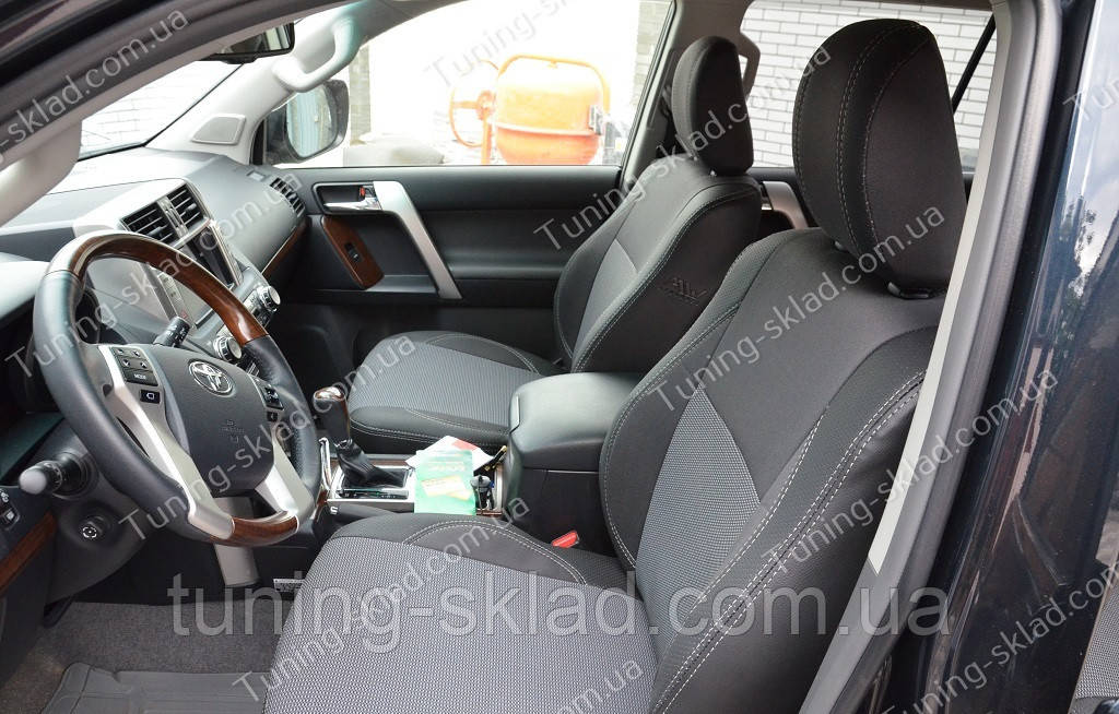Чохли на сидіння Тойота Прадо 150 (чохли з екошкіри Toyota Prado 150 стиль Premium), фото 1