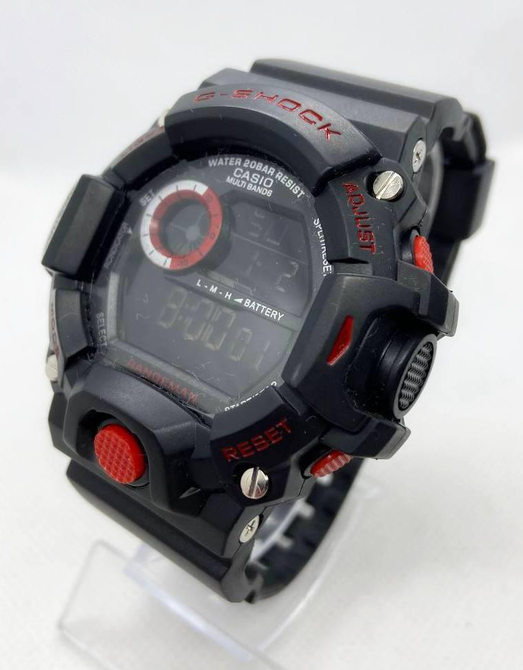 Годинник спортивний водостійкий G-SHOCK Casio (Касіо) Чорні з червоним (код: IBW6BR)