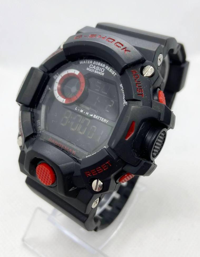 Годинник спортивний водостійкий армійський G-SHOCK Casio (Касіо) Чорні з червоним (код: IBW6BR)